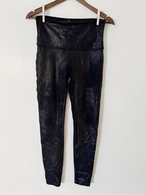 SPANX Black Faux-Leather Leggings XL